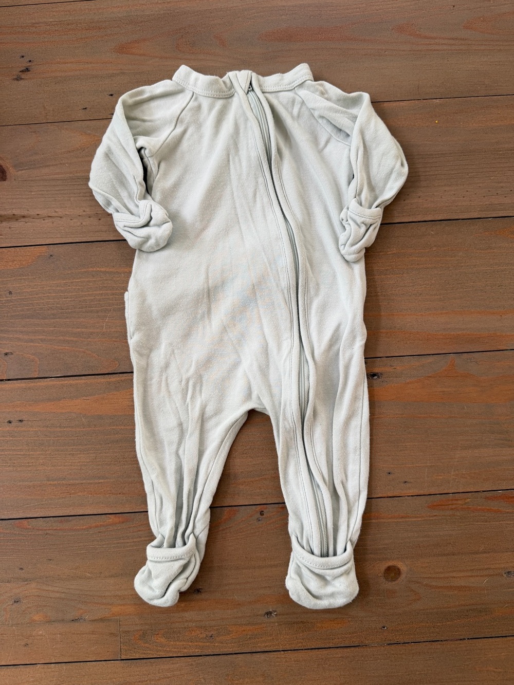 Goumi Zip Footed Onesie Light Blue - 0-3 Months